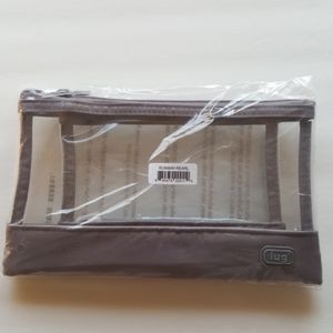 Lug runway Clearview pouch 2 pieces pearl grey